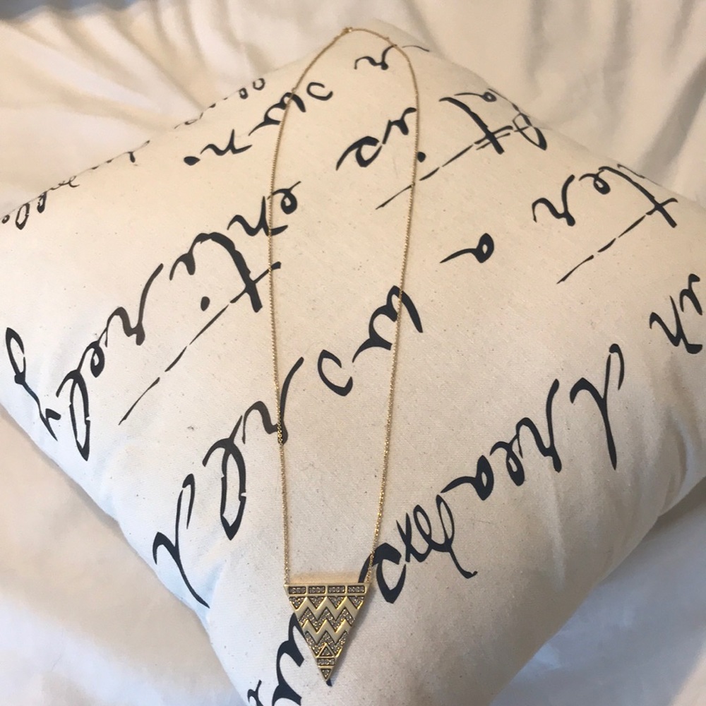 House of Harlow 1960 Gold Toned Chevron Necklace